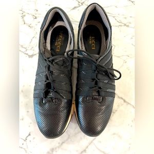 Sesto Meucci Italian sneakers size 8 black Italian leather